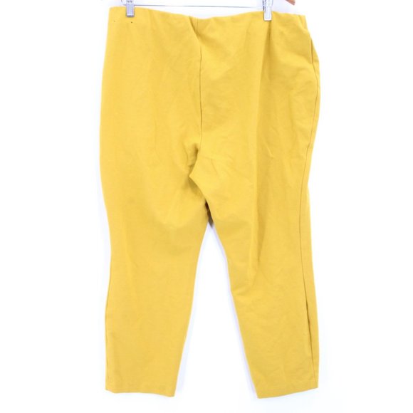 Jules & Leopold Pants Womens Plus Gold High Rise Pull On Polyester Blend 20W - Picture 7 of 9